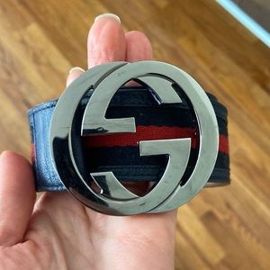 Gucci Belt Navy and red